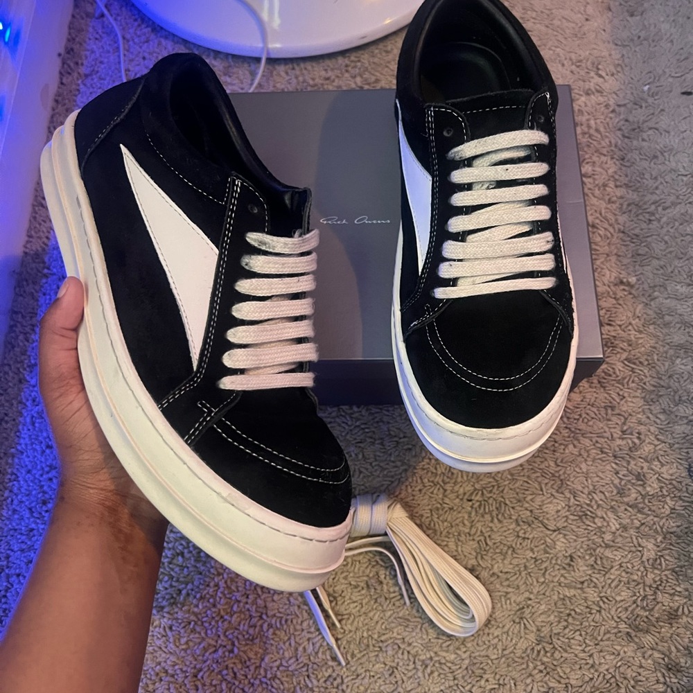 Black and White Platform Sneakers